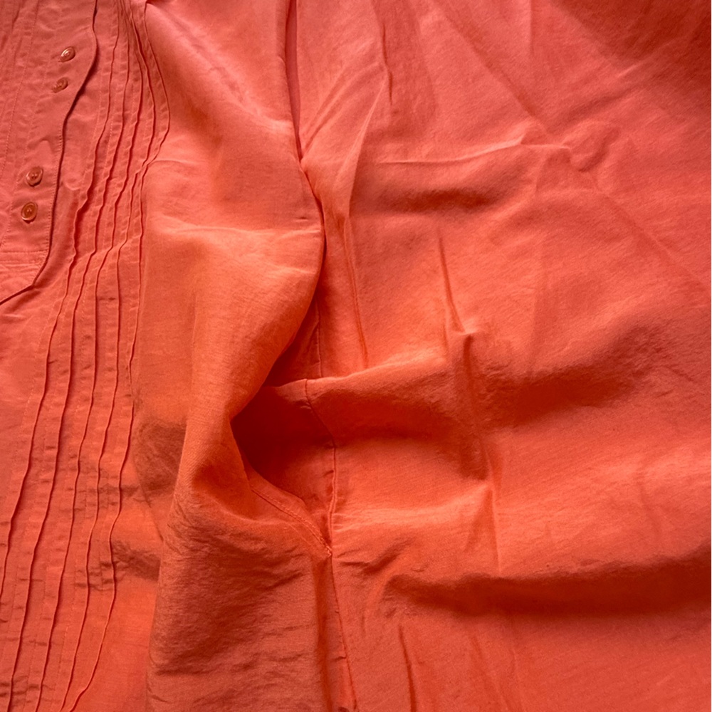 BCBGMaxAzria Bright Orange Button-Front Blouse size S /M - Picture 8 of 12